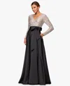 Xscape Sequinned-top Ball Gown In Black