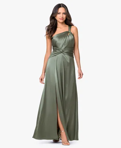 Xscape Women's Sleeveless One-shoulder Gown In Green