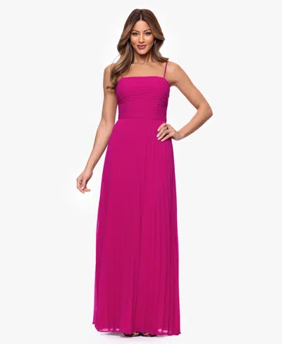 Xscape Women's Sleeveless Square Neck Gown In Pink