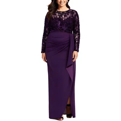 Xscape Womens Applique Polyester Evening Dress