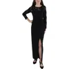 Xscape Womens Applique Polyester Evening Dress In Black