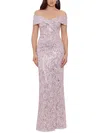 Xscape Petite Sweetheart-neck Sequin Gown In Gold