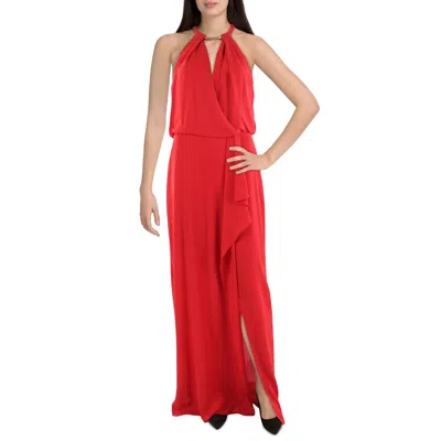 Xscape Womens Embellished Halter Evening Dress In Multi