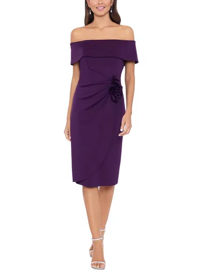 Xscape Womens Embellished Polyester Cocktail And Party Dress In Purple