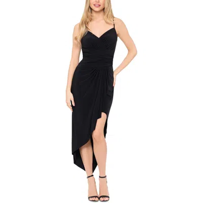 Xscape Womens Floral Print Chiffon Maxi Dress In Black