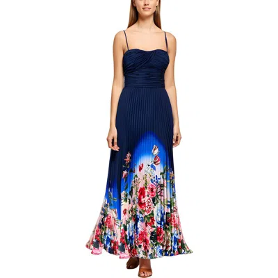 Xscape Womens Floral Print Polyester Evening Dress