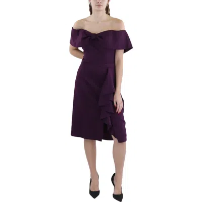 Xscape Womens Knee-length Off-the-shoulder Mini Dress In Pink