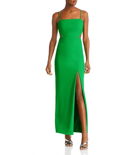Xscape Womens Knit Cut-out Evening Dress In Green