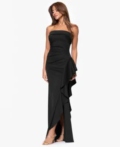 Xscape Womens Long Strapless Dress In Red