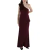 Xscape Womens Ruffled One Shoulder Evening Dress In Pink