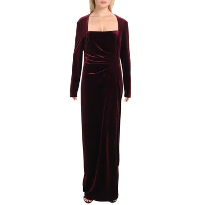 Xscape Womens Slit Squareneck Evening Dress