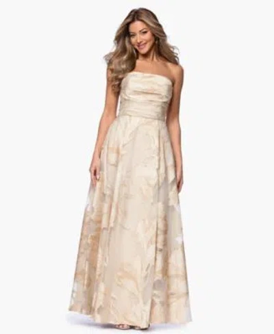 Xscape Womens Strapless Ball Gown In Gold