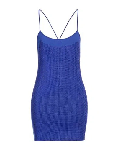 Xt Studio Woman Mini Dress Blue Size L Viscose, Elastane In Black