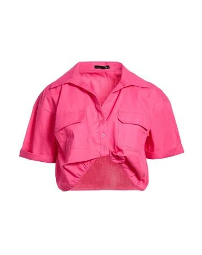 Xt Studio Woman Shirt Fuchsia Size L Cotton In Pink