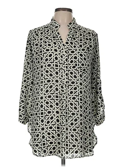 Pre-owned Xtaren 3/4 Sleeve Blouse In White