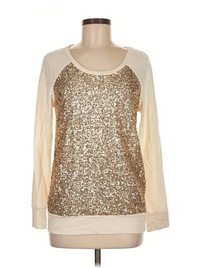 Pre-owned Xtaren Long Sleeve Blouse In Gold