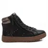 Xti Carmela Collection Leather Sneaker Booties By  In Black