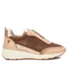 Xti Carmela Collection Women's Leather Casual Sneakers By  In Beige