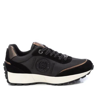 Xti Carmela Collection Women's Leather Casual Sneakers By  In Black