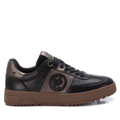 Xti Women's Leather Trainer Sneakers In Black
