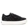 Xti Carmela Collection Women's Leather Casual Sneakers By  In Black