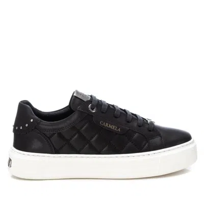 Xti Carmela Collection Women's Leather Casual Sneakers By  In Black