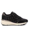 Xti Carmela Collection Women's Leather Casual Sneakers By  In Black