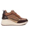 Xti Women's Casual Leather Sneakers Carmela Collection By  In Brown