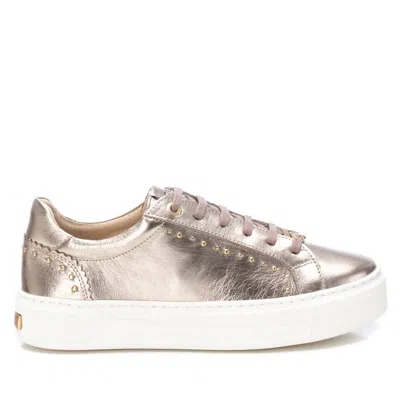 Xti Women's Leather Trainers Sneakers In Gold