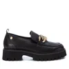 Xti Women's Leather Moccasins In Black In Black