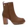 Xti Women's Suede Booties In Camel In Brown