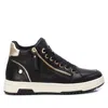 Xti Women's Leather High Top Sneakers In Black In Black