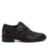 Xti Carmela Leather Collection Women's Double Buckle Oxfords By  In Black