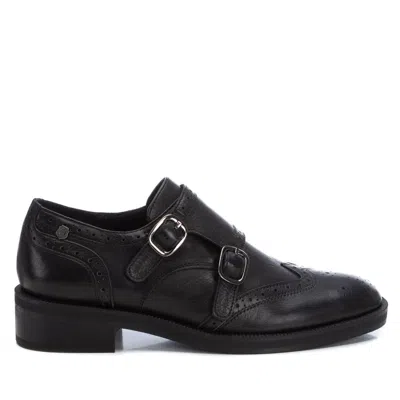Xti Carmela Leather Collection Women's Double Buckle Oxfords By  In Black