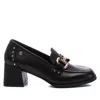 Xti Carmela Leather Collection Women's Heeled Loafers By  In Black