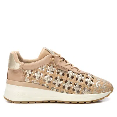 Xti Carmela Leather Women's Braided Sneakers By  In Beige
