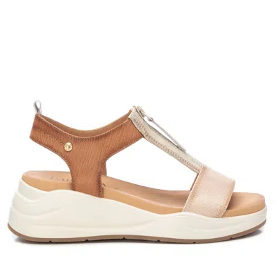 Xti Carmela Leather Women's Casual Sandals By  In Brown