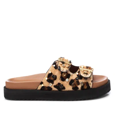 Xti Carmela Leather Women's Fashion Footbed Sandals By  In Multi