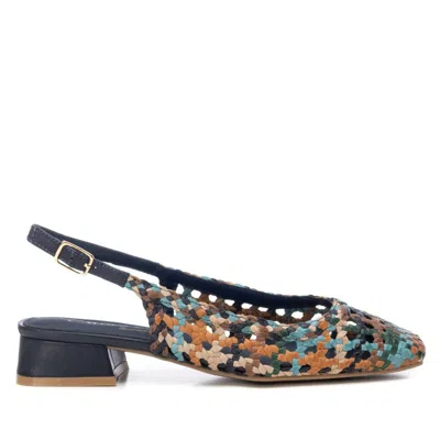 Xti Carmela Leather Women's Slingback Braided Sandals By  In Grey