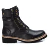 Xti Carmela Women's Leather Combat Boots In Black