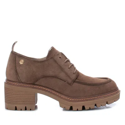 Xti Carmela Women's Suede Leather Shoes In Brown