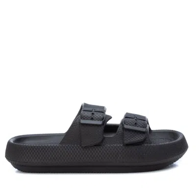 Xti Men's Double Buckle Slides 45201, Black