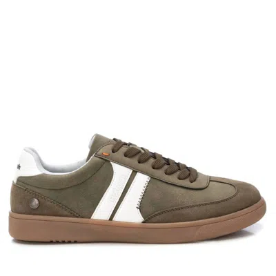Xti Men's Lace-up Canvas Casual Sneakers In Kakhi In Multi