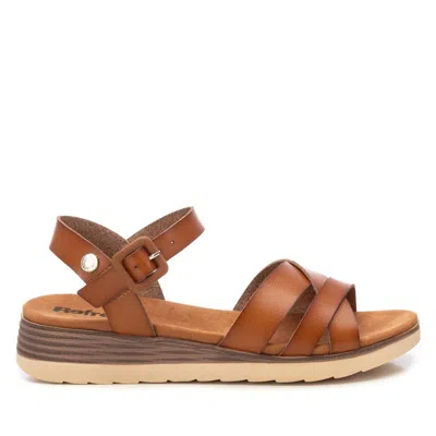 Xti Women's Low Wedge Sandals In Camel In Brown