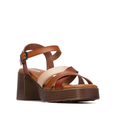 Xti Refresh Collection Women's Block Heel Strappy Sandals In Brown