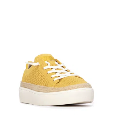 Xti Refresh Collection Women's Casual Lace-up Sneakers In Yellow