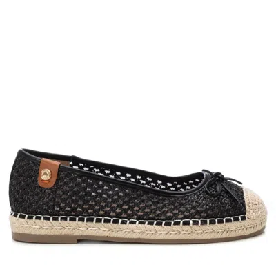 Xti Refresh Comfort By  Women's Braided Platform Ballerinas In Black