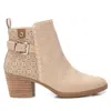 Xti Refresh Women's Fashion Italian Design Booties With Side Zipper By  In Beige