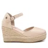 Xti Women's Wedge Espadrilles Sandal In Gold In Beige