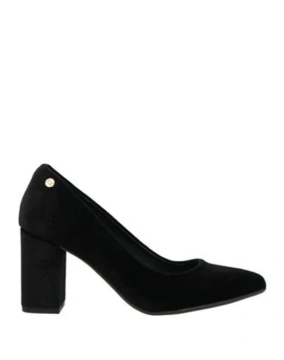 Xti Tentations Woman Pumps Black Size 5 Tele Fibers